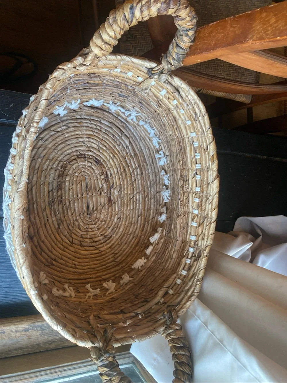 Unmarked stylish handwoven